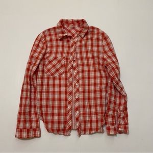 ⭐️ EN Crème pink flannel shirt size small.